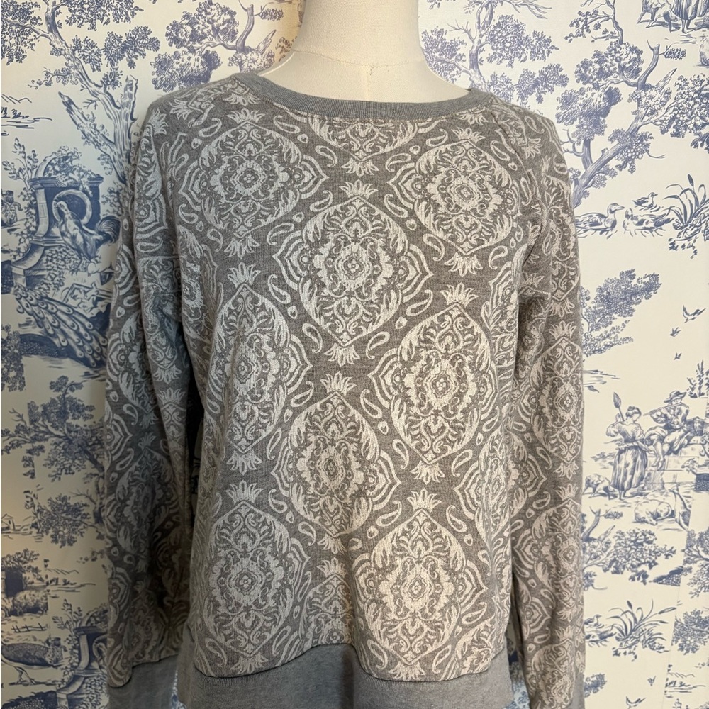 J. Crew Gray Patterned Women's Sweater - image 2